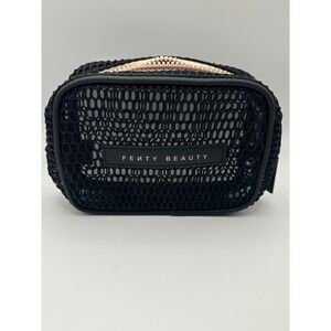NEW Fenty Beauty Black Honeycomb Mesh Makeup Bag Rihanna Cosmetic Travel Pouch